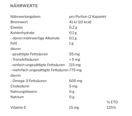 Burgerstein Omega-3 EPA